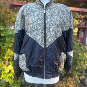 Vintage Black and Gold Windbreaker